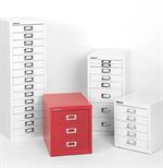 Skuffeskab med 3 skuffer - uden lås -rød